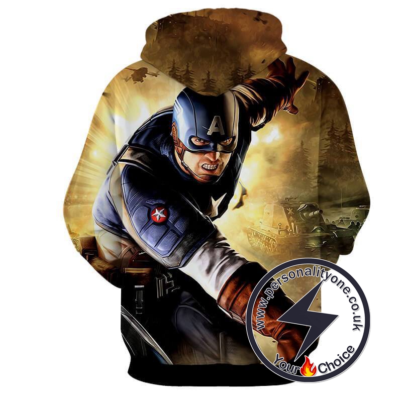 CAPTAIN AMERICA BATTLE MODE 3D Hoodies - CAPTAIN AMERICA 3D